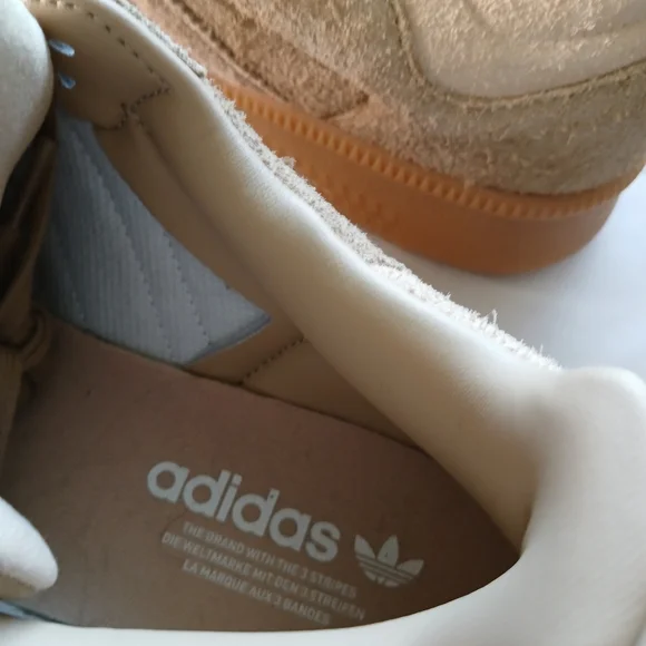 Adidas Beige Suede Sneakers Sz 11 - Picture 5 of 13